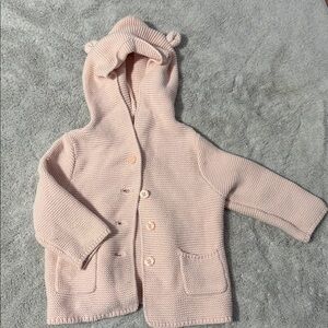GAP Pink Knit Hooded Jacket for Kids